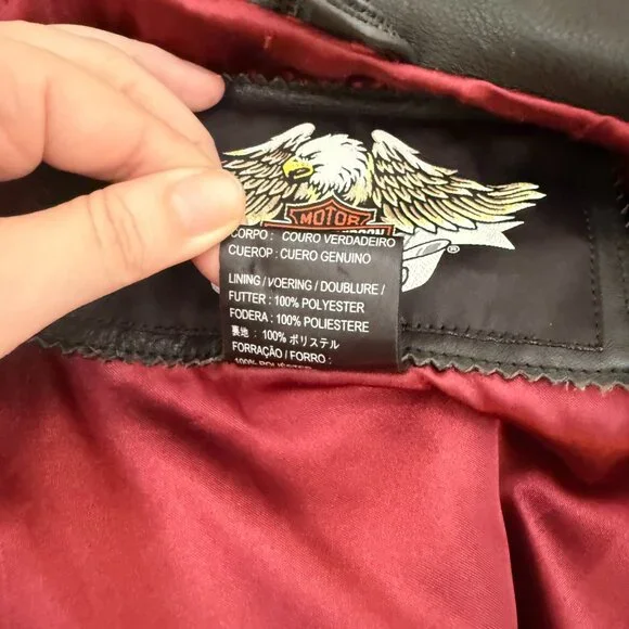 Harley-Davidson Genuine Leather Moto Jacket | Studded Detail | Women’s XL - Picture 10 of 12